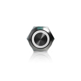 16mm White Stainless Steel Button