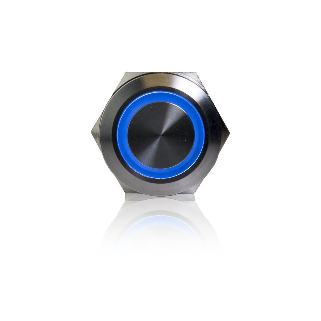 One Button Blue Led 25mm Stainless Steel Button With Blue LED – Videotel Digital