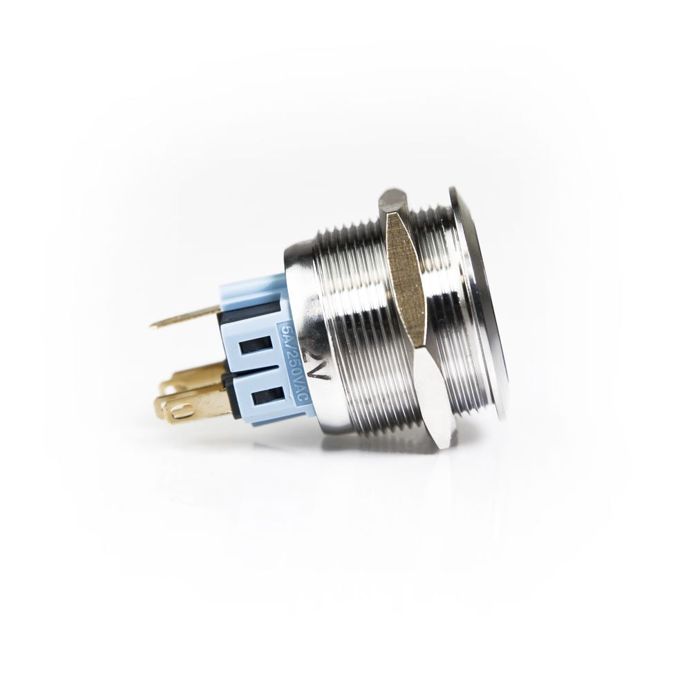 One Button Blue Led 25mm Stainless Steel Button With Blue LED – Videotel Digital