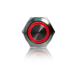 25mm Stainless Steel Button With Red LED