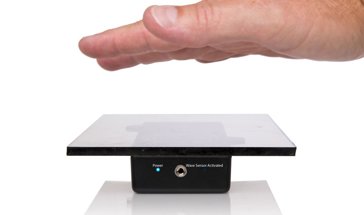Hand Wave Sensor Signage New TOUCHLESS WAVE to Play Interactive Digital Signage Solution ...