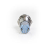 16mm Blue Stainless Steel Button
