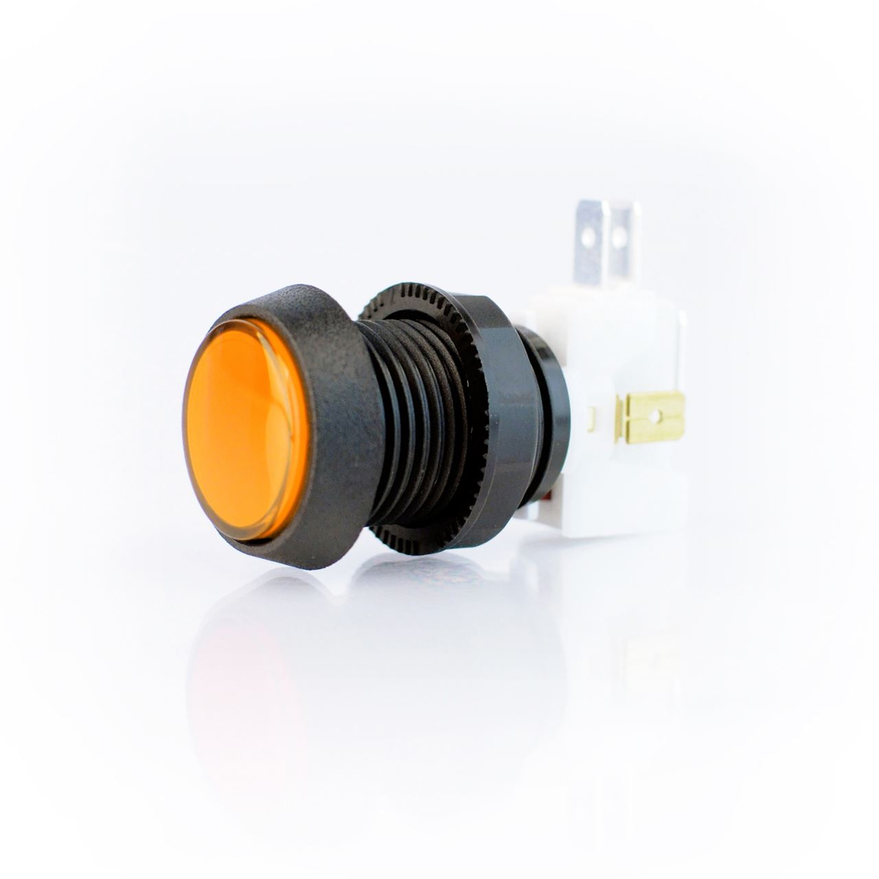 Small Orange Plastic Mechanical Push Button – Videotel Digital